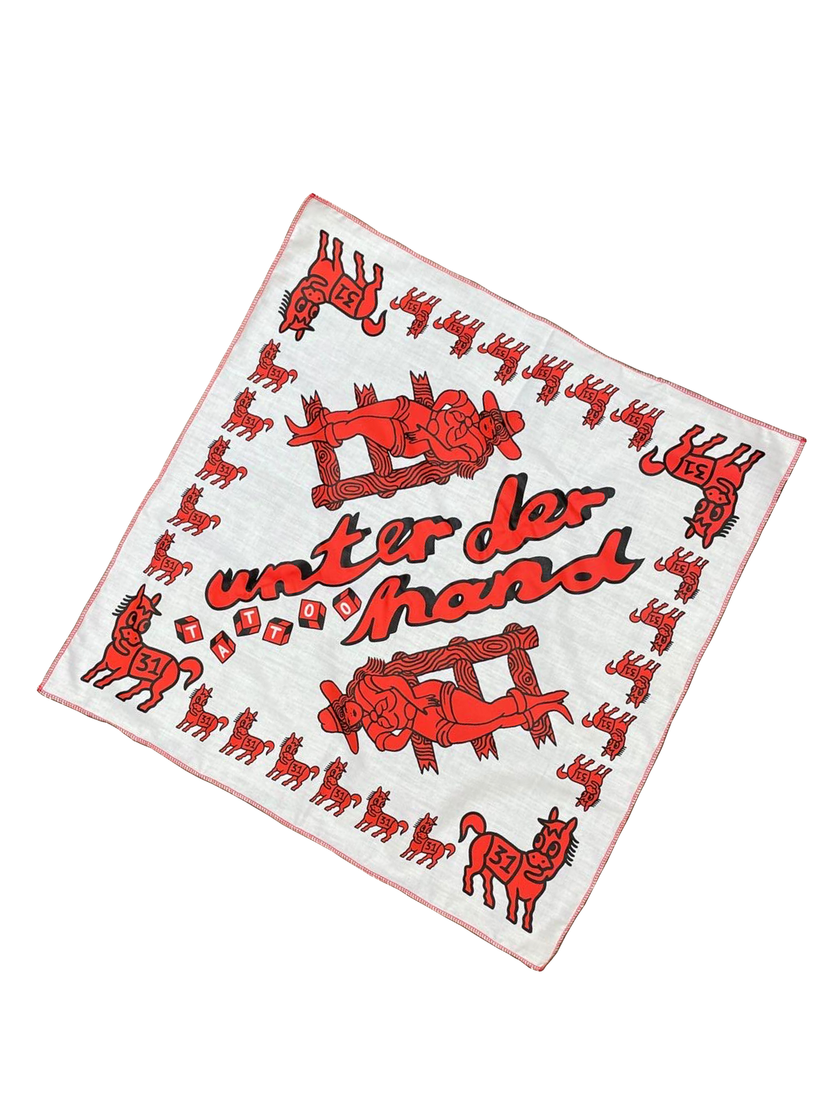 Western flash day UDH Bandana - White
